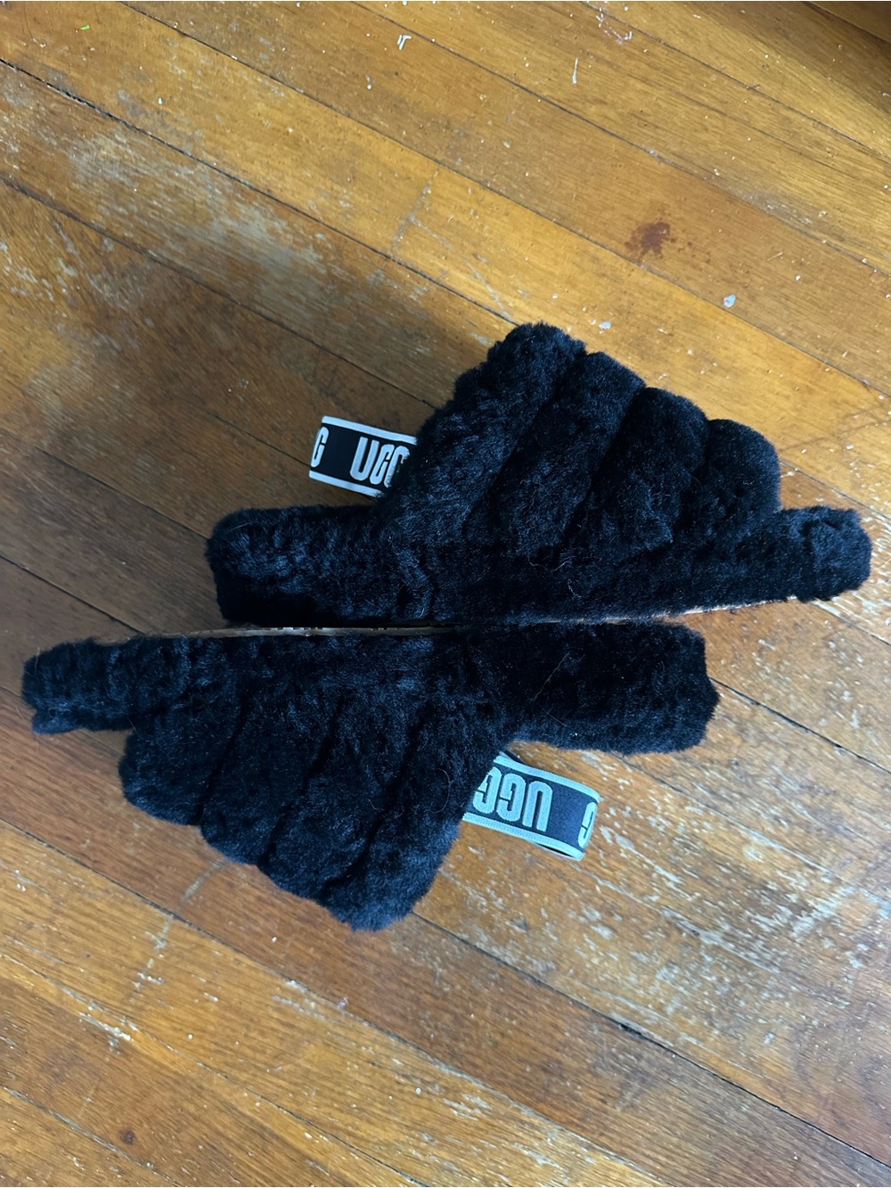ugg plush slipper slides NWOT